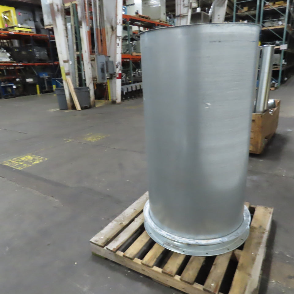 32" ID x 59" OAL Flanged Round Galvanized Steel Duct Pipe