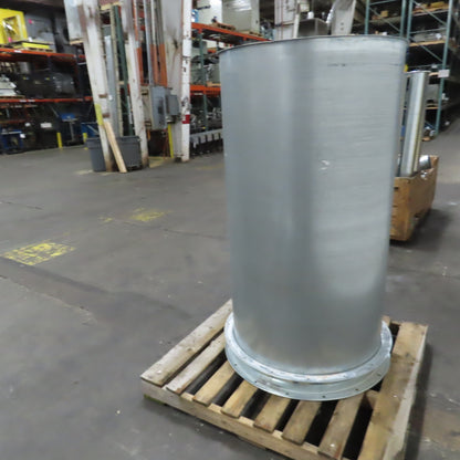 32" ID x 59" OAL Flanged Round Galvanized Steel Duct Pipe
