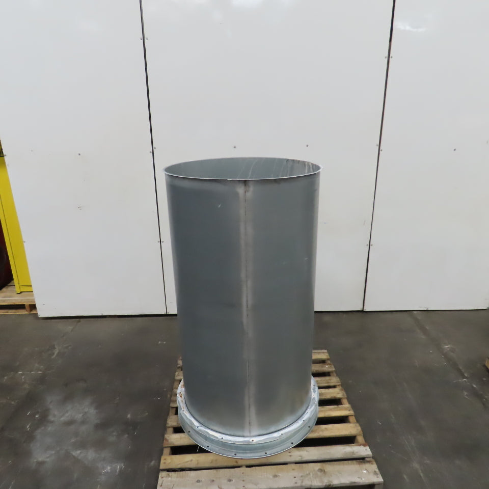32" ID x 59" OAL Flanged Round Galvanized Steel Duct Pipe