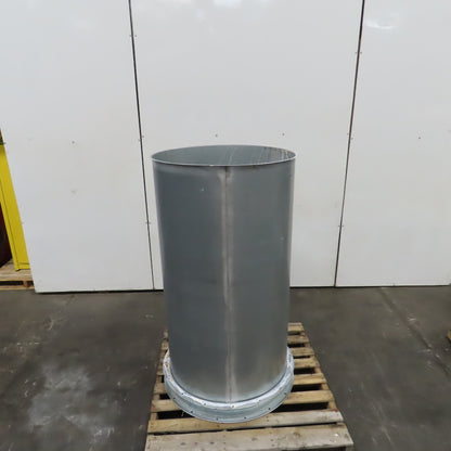 32" ID x 59" OAL Flanged Round Galvanized Steel Duct Pipe