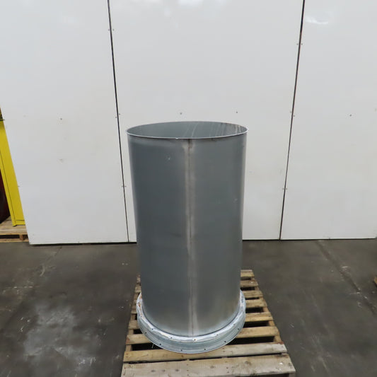 32" ID x 59" OAL Flanged Round Galvanized Steel Duct Pipe