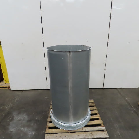 32" ID x 59" OAL Flanged Round Galvanized Steel Duct Pipe