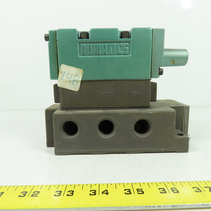 Numatics 554JA43DO Pneumatic Air Pilot Valve W/Manifold 150PSIG 554JA402O