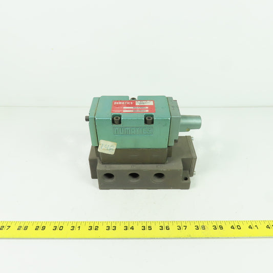 Numatics 554JA43DO Pneumatic Air Pilot Valve W/Manifold 150PSIG 554JA402O