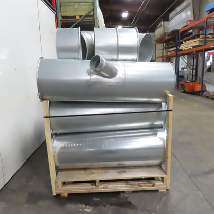 Nordfab 18 19", 20" Quick Clamp Rolled Edge Galvanized Steel Duct Pipe 18 Pieces