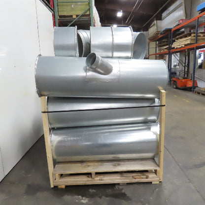 Nordfab 18 19", 20" Quick Clamp Rolled Edge Galvanized Steel Duct Pipe 18 Pieces