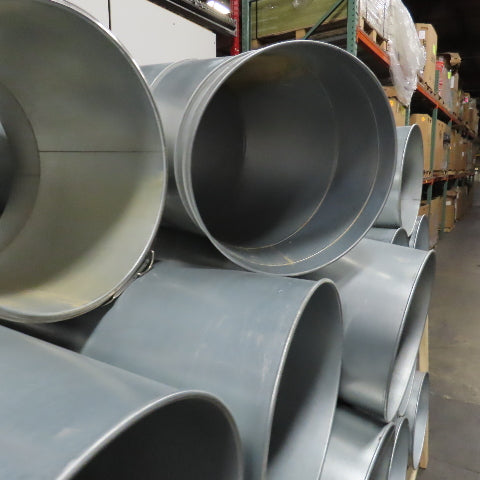 Nordfab 18 19", 20" Quick Clamp Rolled Edge Galvanized Steel Duct Pipe 18 Pieces