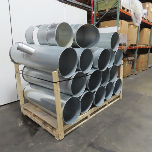 Nordfab 18 19", 20" Quick Clamp Rolled Edge Galvanized Steel Duct Pipe 18 Pieces