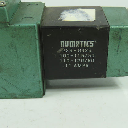 Numatics I23SA400K Pneumatic Solenoid Valve 150PSIG 120V 50/60Hz .11A