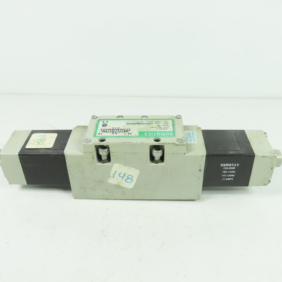 Numatics I23SS500K000030 Pneumatic Solenoid Valve 150PSIG 120V 50/60Hz .11A