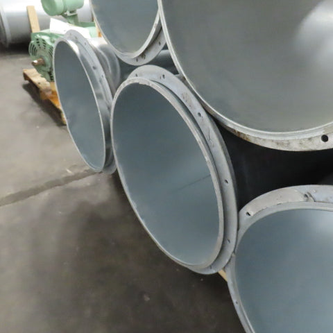 21" ID x 59" OAL Flanged Round Galvanized Steel Duct HVAC Pipe Lot Of 10