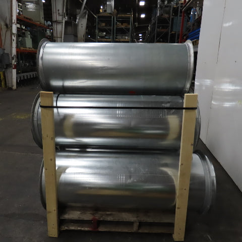 21" ID x 59" OAL Flanged Round Galvanized Steel Duct HVAC Pipe Lot Of 10