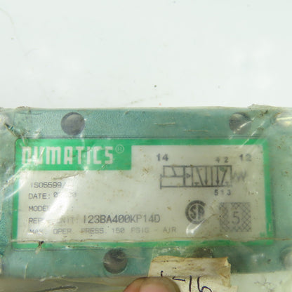 Numatics I23BA400KP14D Pneumatic Solenoid Valve 150PSIG 120V 50/60Hz .06A