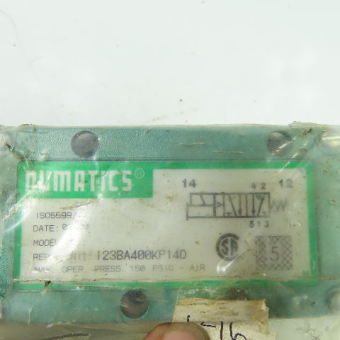 Numatics I23BA400KP14D Pneumatic Solenoid Valve 150PSIG 120V 50/60Hz .06A