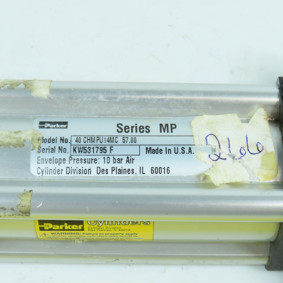 Parker 40 CHMPU14MC 57.00 Double Acting Pneumatic Cylinder 57mm Stroke 40mm Bore