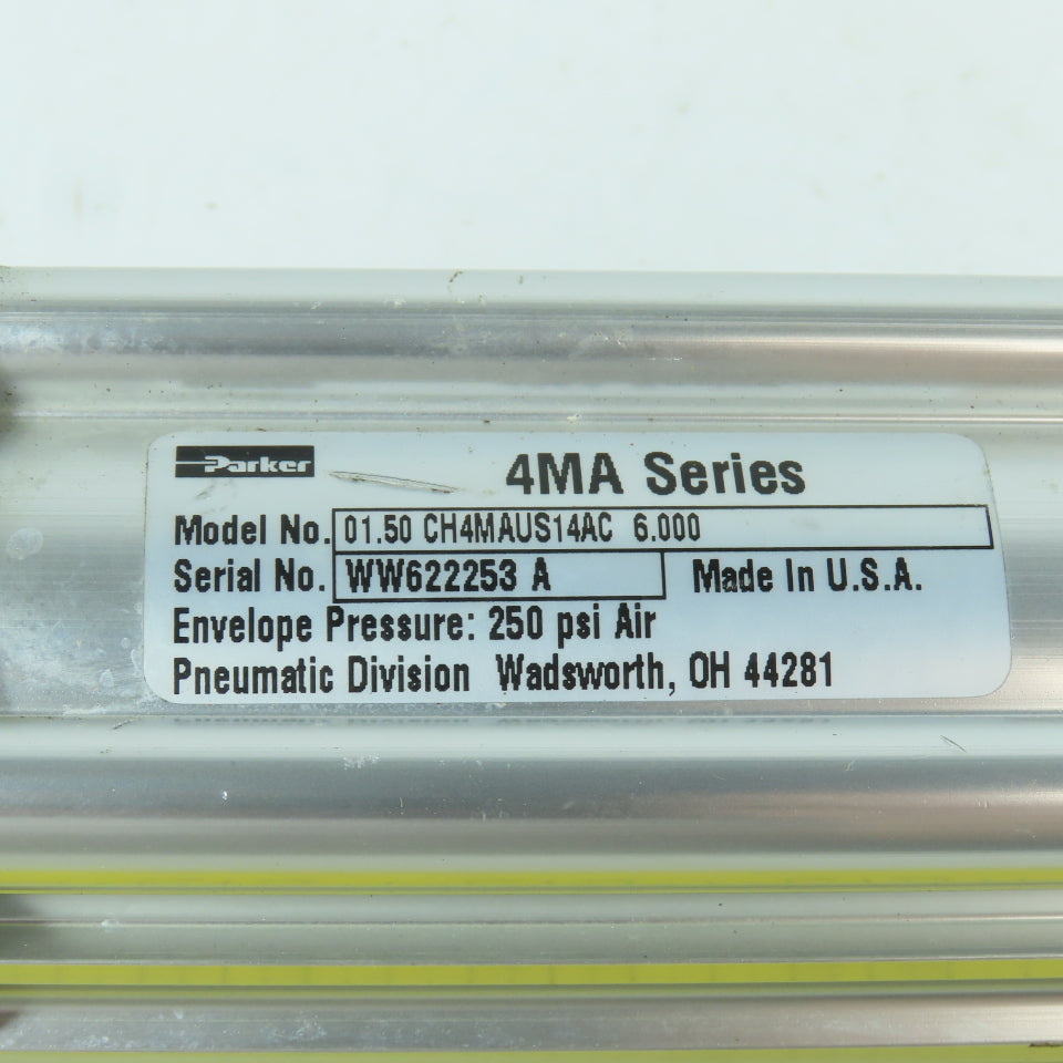 Parker 01.50 CH4MAUS14AC 6.000 Double Acting Air Cylinder 1.5" Bore 6" Stroke