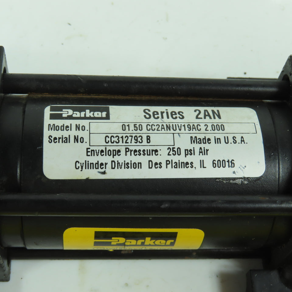 Parker 01.50 CC2ANUV19AC 2.000 Double Acting Air Cylinder 1.5" Bore 2" Stroke