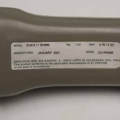 Data Logic DL910-11 Hand Held Bar Code Scanner 4.75-14DC