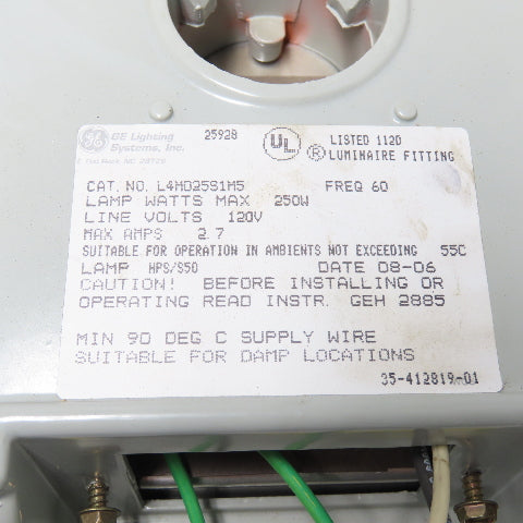 General Electric L4MD25S1M5 Ballast ASM For Lowmount Luminaire 250W 120V HPS