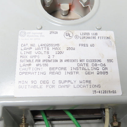 General Electric L4MD25S1M5 Ballast ASM For Lowmount Luminaire 250W 120V HPS