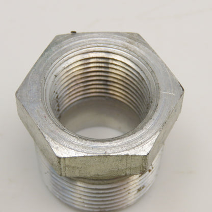 1" x 3/4" Reducer Bushing Hex Plated Hydraulic Lot Of 2