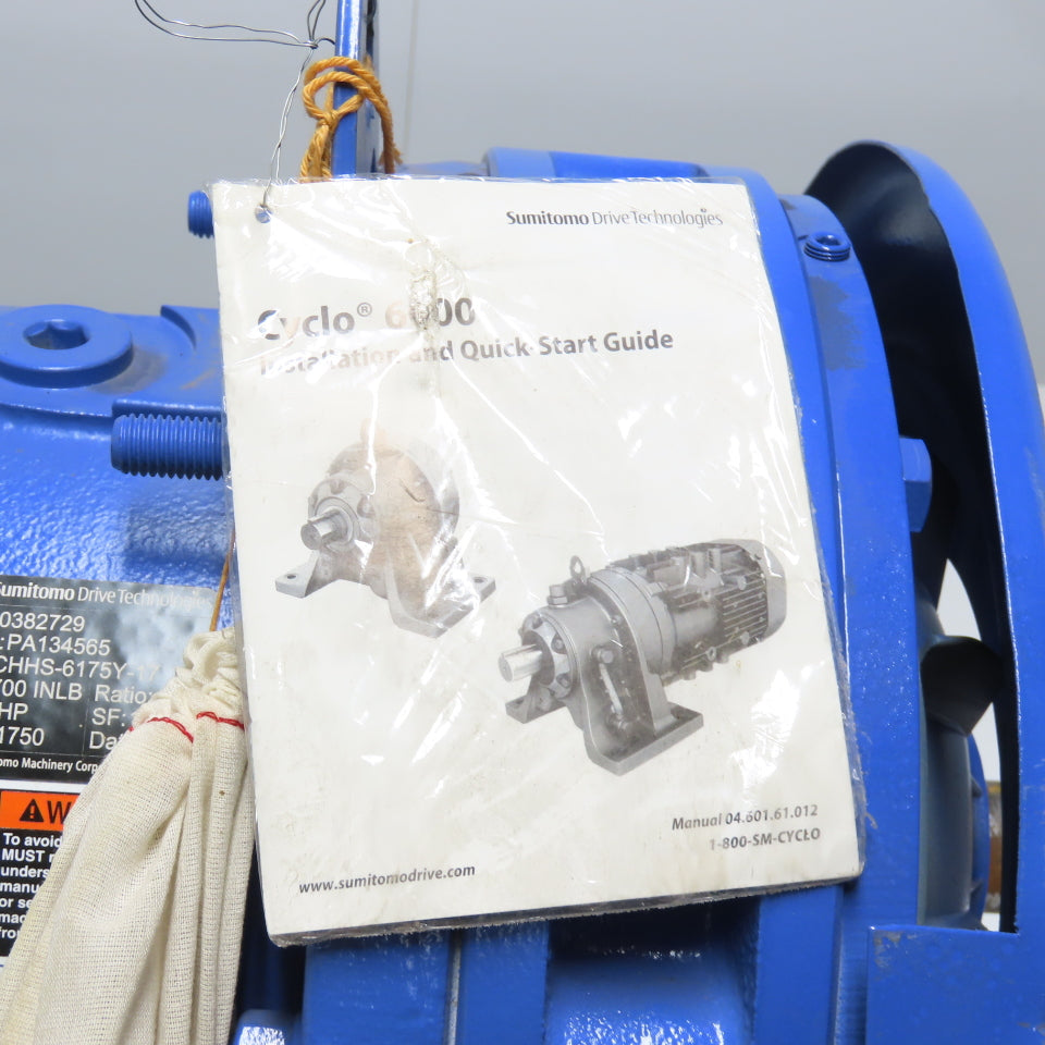 Sumitomo Drive CHHS-6175Y-17 17:1 Inline Gear Reducer 102RPM Out PA134565