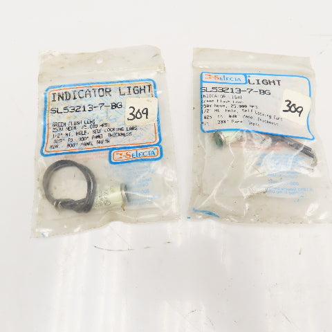 Selecta SL53213-7-BG Green Flush Mount Indicator Light 250V Lot Of 2