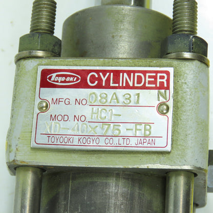 Toyooki HC1-XD-40x75-FB Double Acting Pneumatic Cylinder 40mm Bore 75mm Stroke
