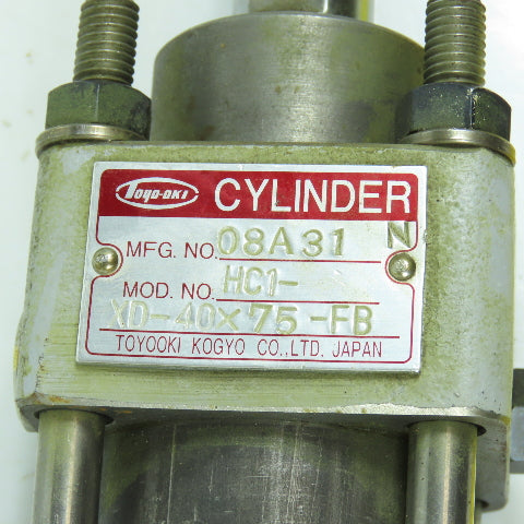 Toyooki HC1-XD-40x75-FB Double Acting Pneumatic Cylinder 40mm Bore 75mm Stroke