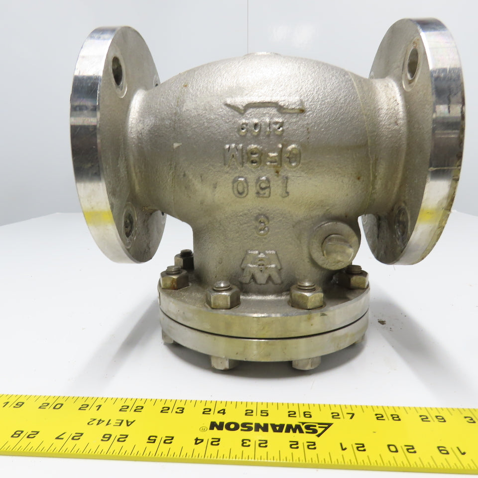 WME Williams Size 3 #150 SW/CH Swing Check Valve CF8M F316