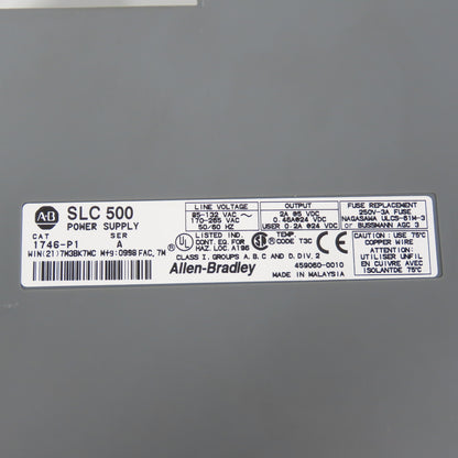 Allen Bradley 1746-P1 Ser A SLC 500 Power Supply Module