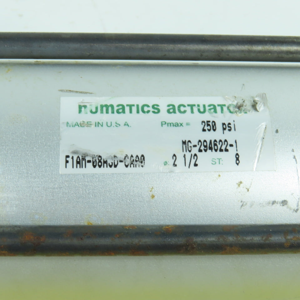 Numatics F1AM-08H8D-CAA0 Double Acting Pneumatic Cylinder 2-1/2" Bore 8" Stroke