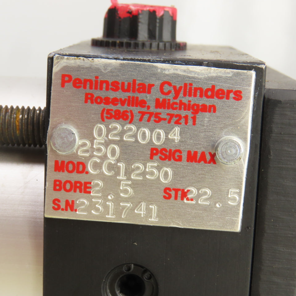Peninsular CC1250 Double Acting Pneumatic Cylinder 2-1/2" Bore 22.5" Stroke