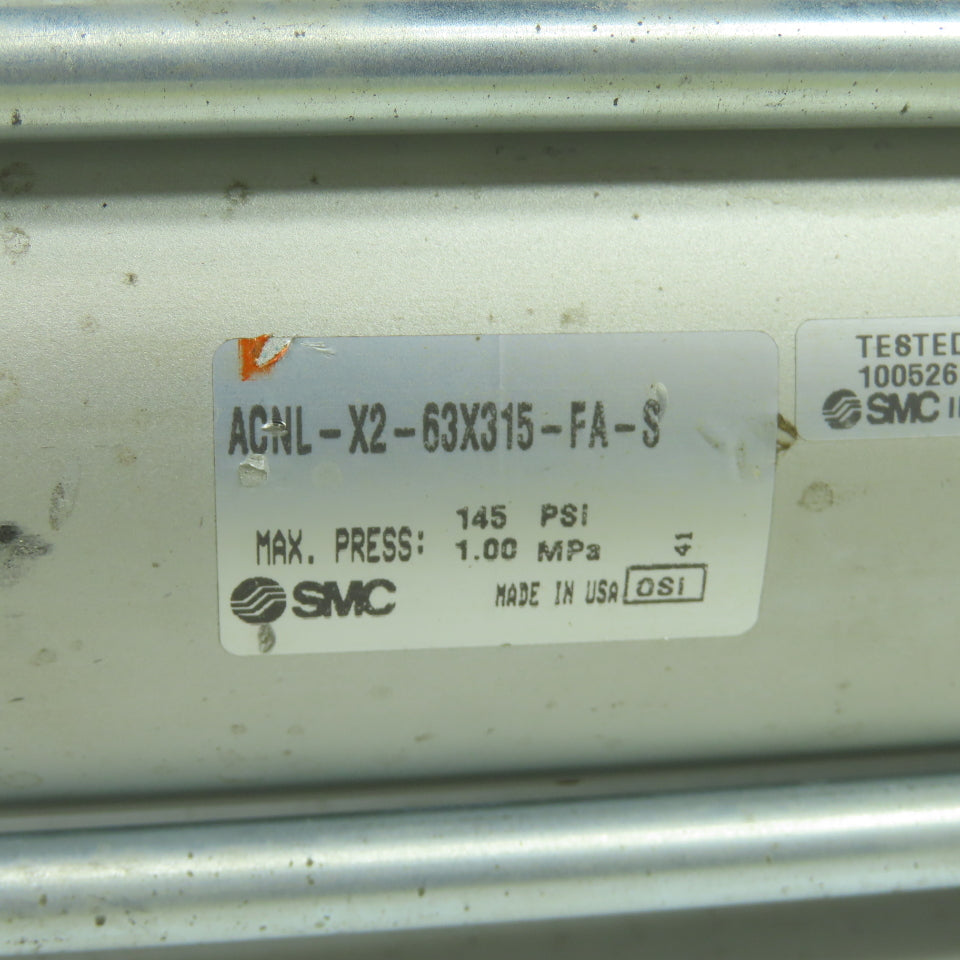 SMC ACNL-X2-63X315-FA-S Double Acting Pneumatic Cylinder 63mm Bore 315mm Stroke