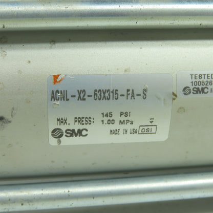 SMC ACNL-X2-63X315-FA-S Double Acting Pneumatic Cylinder 63mm Bore 315mm Stroke