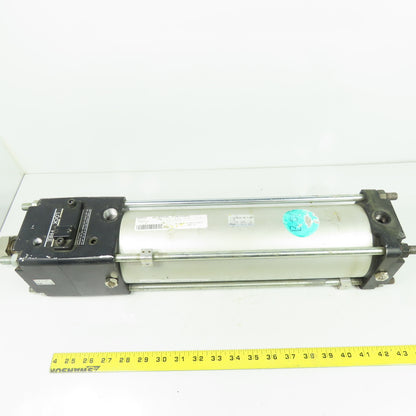 SMC T-CDLABN100-300-E-J59W Pneumatic Cylinder W/Brake 100mm Bore 300mm Stroke