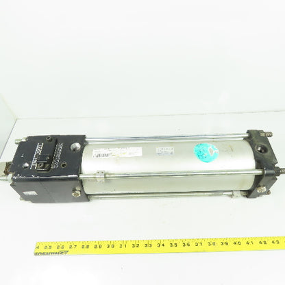 SMC T-CDLABN100-300-E-J59W Pneumatic Cylinder W/Brake 100mm Bore 300mm Stroke