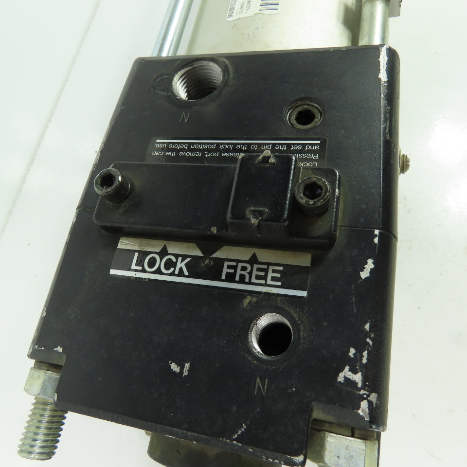 SMC T-CDLABN100-300-E-J59W Pneumatic Cylinder W/Brake 100mm Bore 300mm Stroke