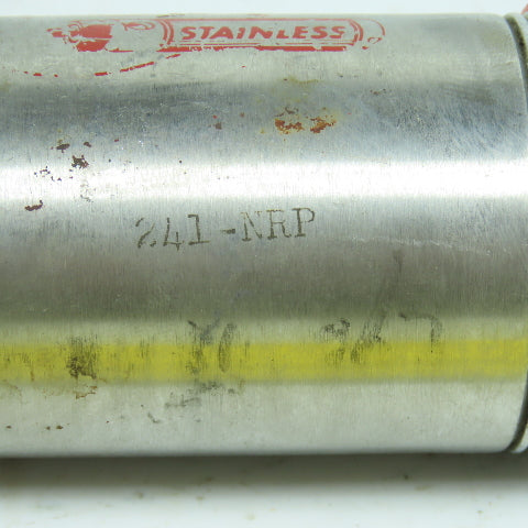 Bimba 241-NRP Single Acting Stainless Pneumatic Cylinder 1-3/4" Bore 1" Stroke