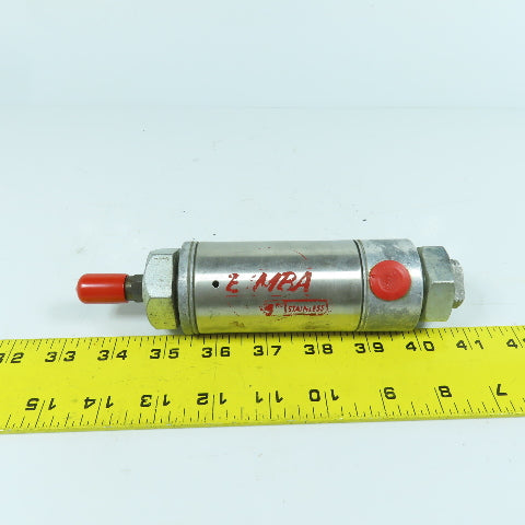 Bimba 241-NRP Single Acting Stainless Pneumatic Cylinder 1-3/4" Bore 1" Stroke