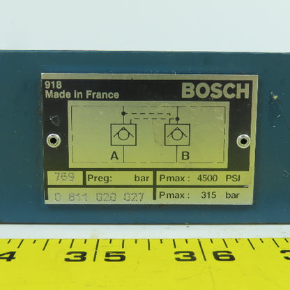 Bosch 0 811 020 027 0811020027 Hydraulic Check Valve Block 4500PSI