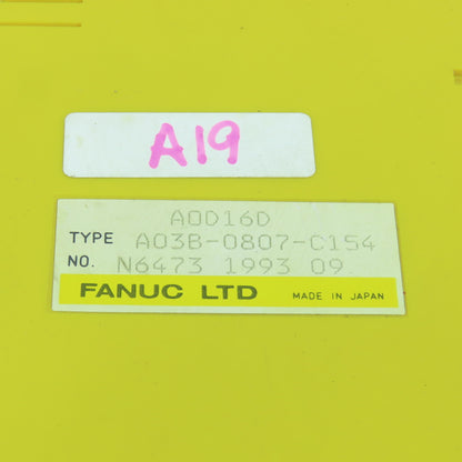 Fanuc A03B-0807-C154 A0D16D I/O Module Lot Of 2