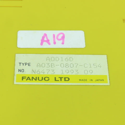 Fanuc A03B-0807-C154 A0D16D I/O Module Lot Of 2