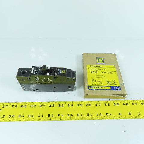 Square D EDB14020 20A Single Pole Circuit Breaker 277V (New Open Box)