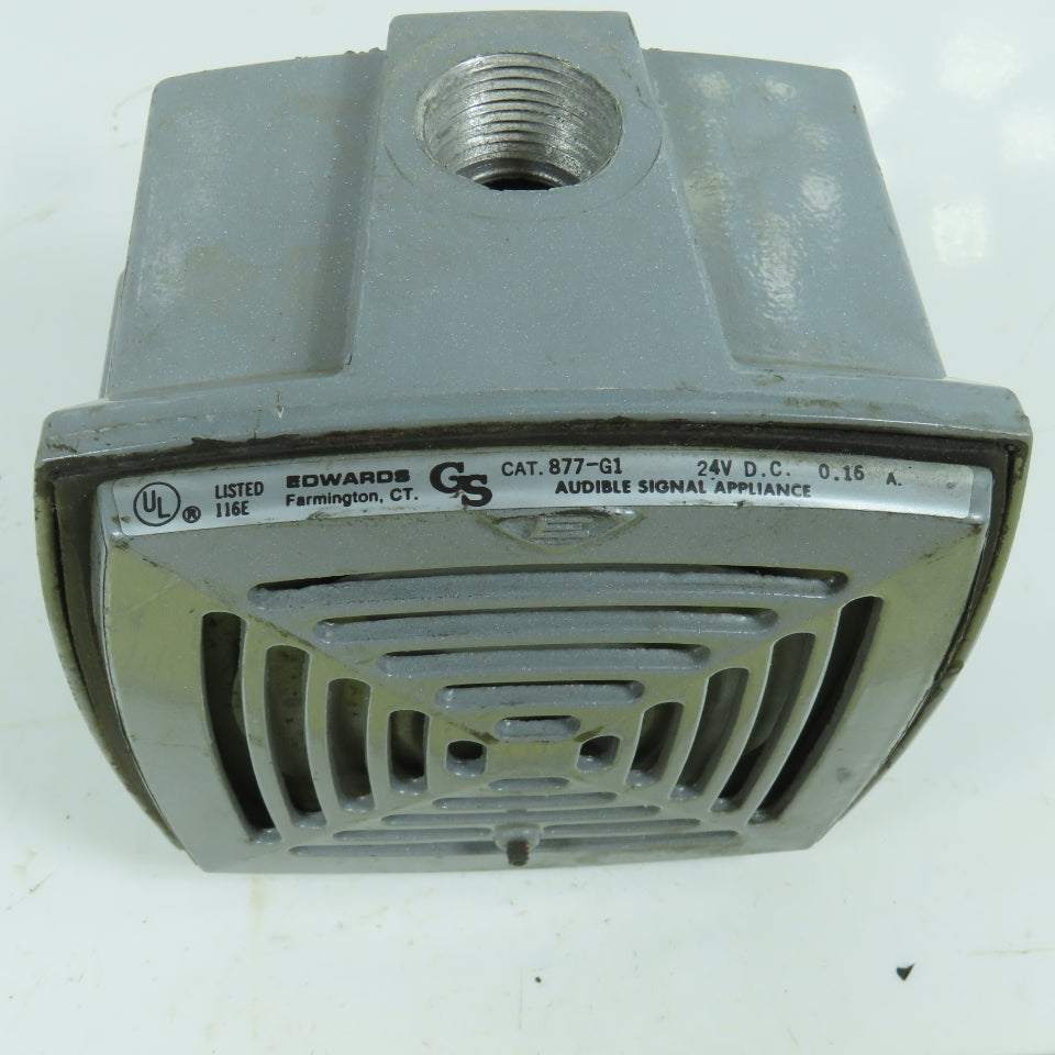 Edwards 877-G1 Signaling Device Alarm Vibrating Horn 24VDC
