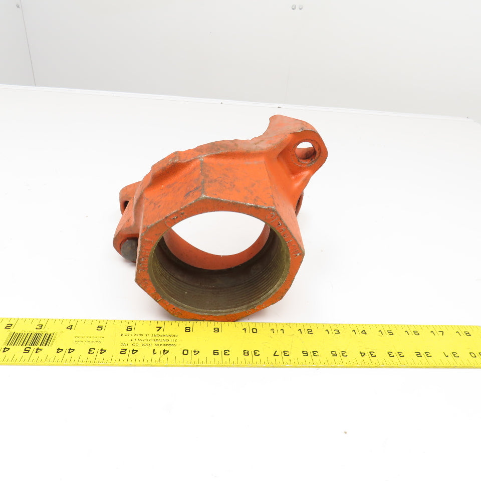 Victaulic Style 920 6" T-Clamp x 4" NPT Threaded Branch TEE