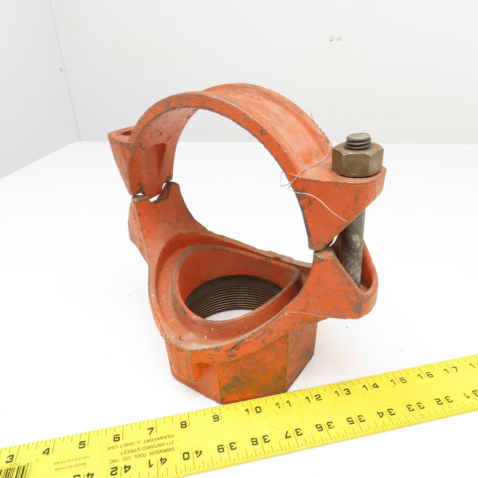 Victaulic Style 920 6" T-Clamp x 4" NPT Threaded Branch TEE