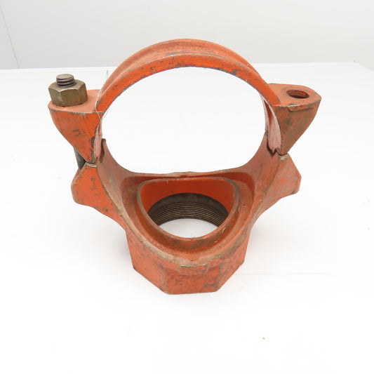 Victaulic Style 920 6" T-Clamp x 4" NPT Threaded Branch TEE