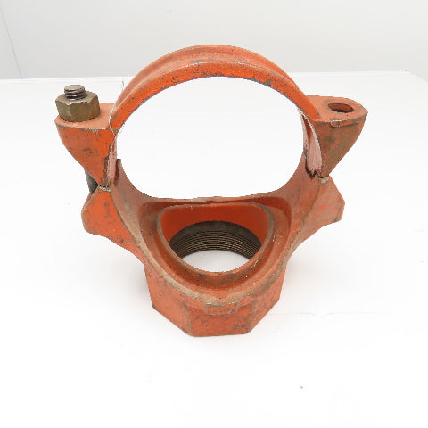 Victaulic Style 920 6" T-Clamp x 4" NPT Threaded Branch TEE