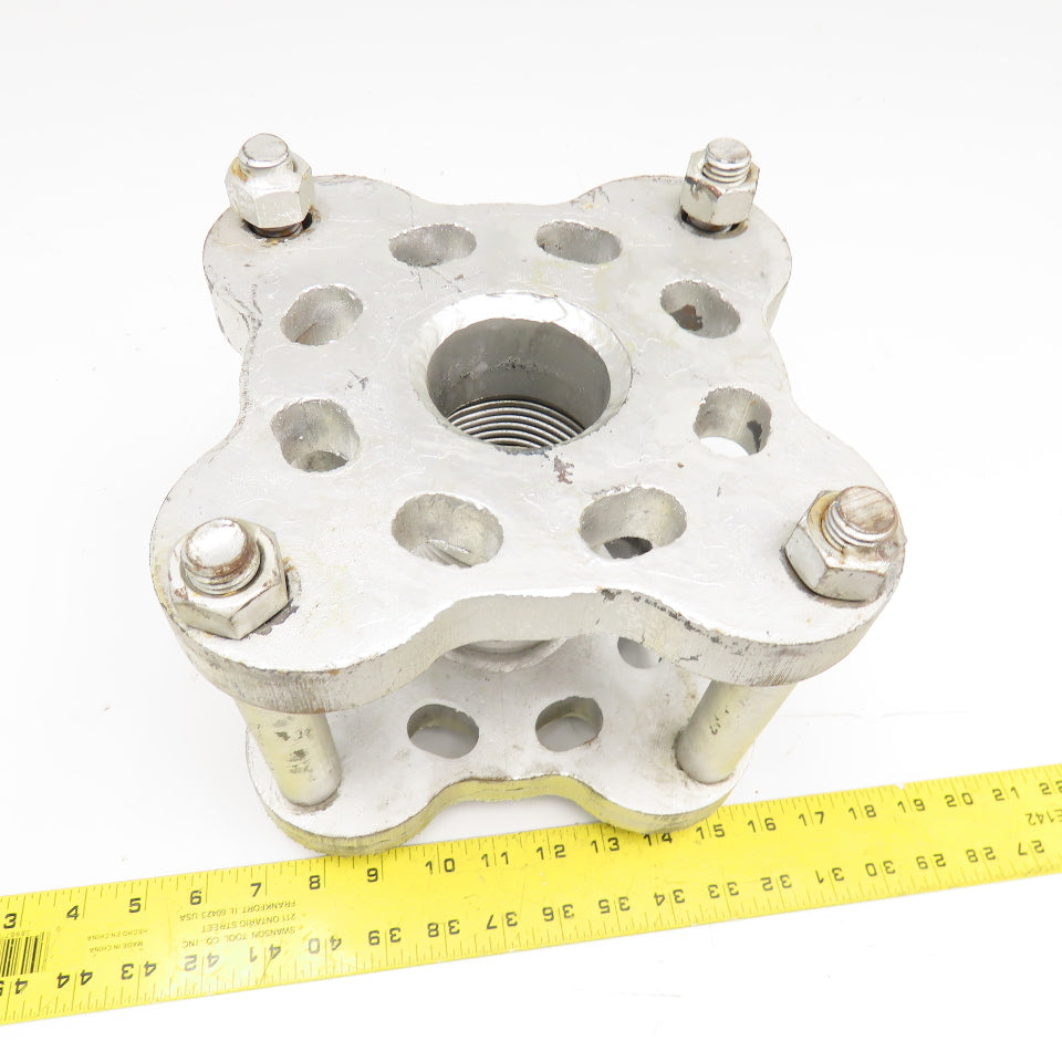 3" Bellows Style Flexible Coupling 6" Mounting Center Square Flange Mount